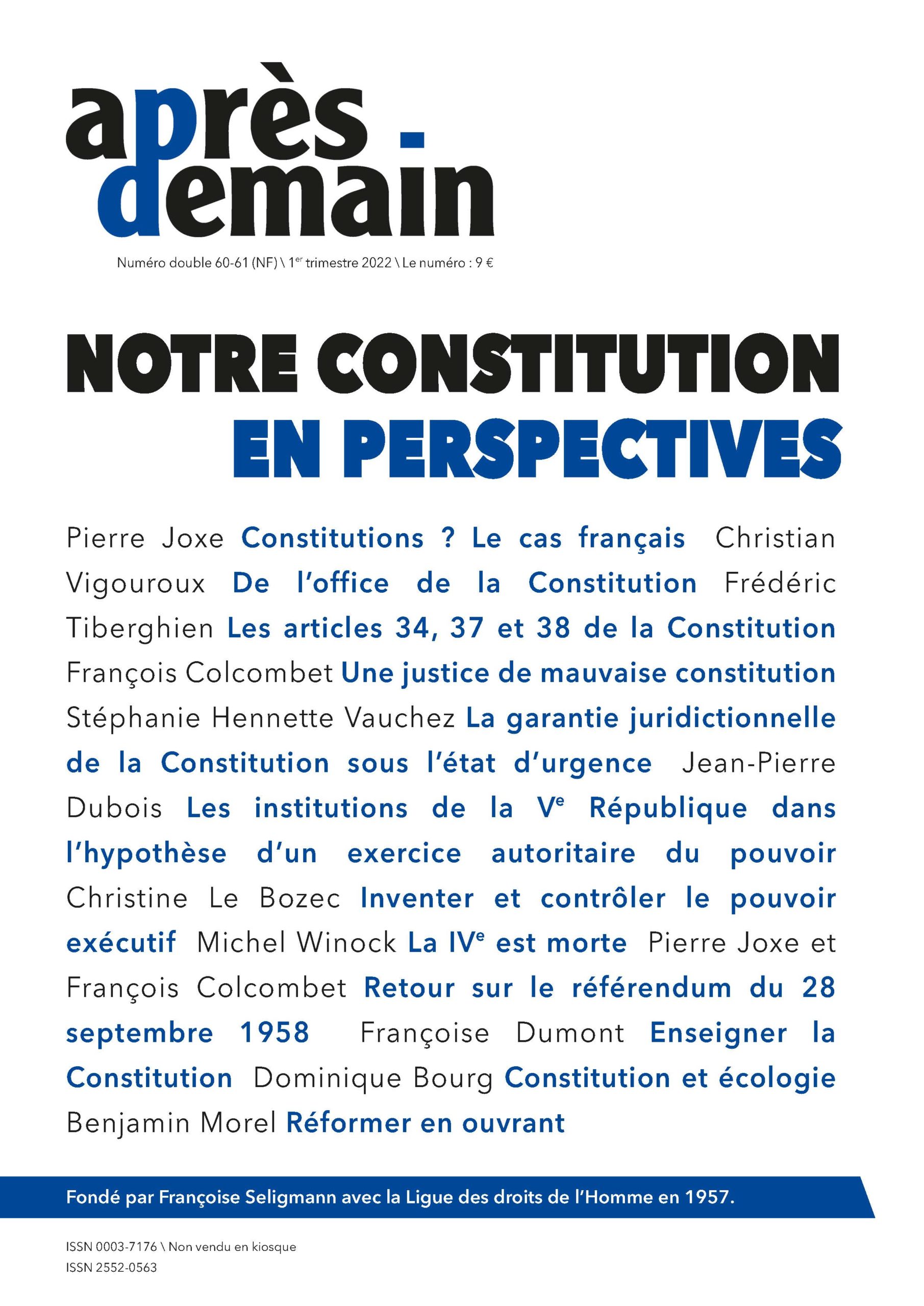 NF-060 061 – Notre Constitution en perspectives